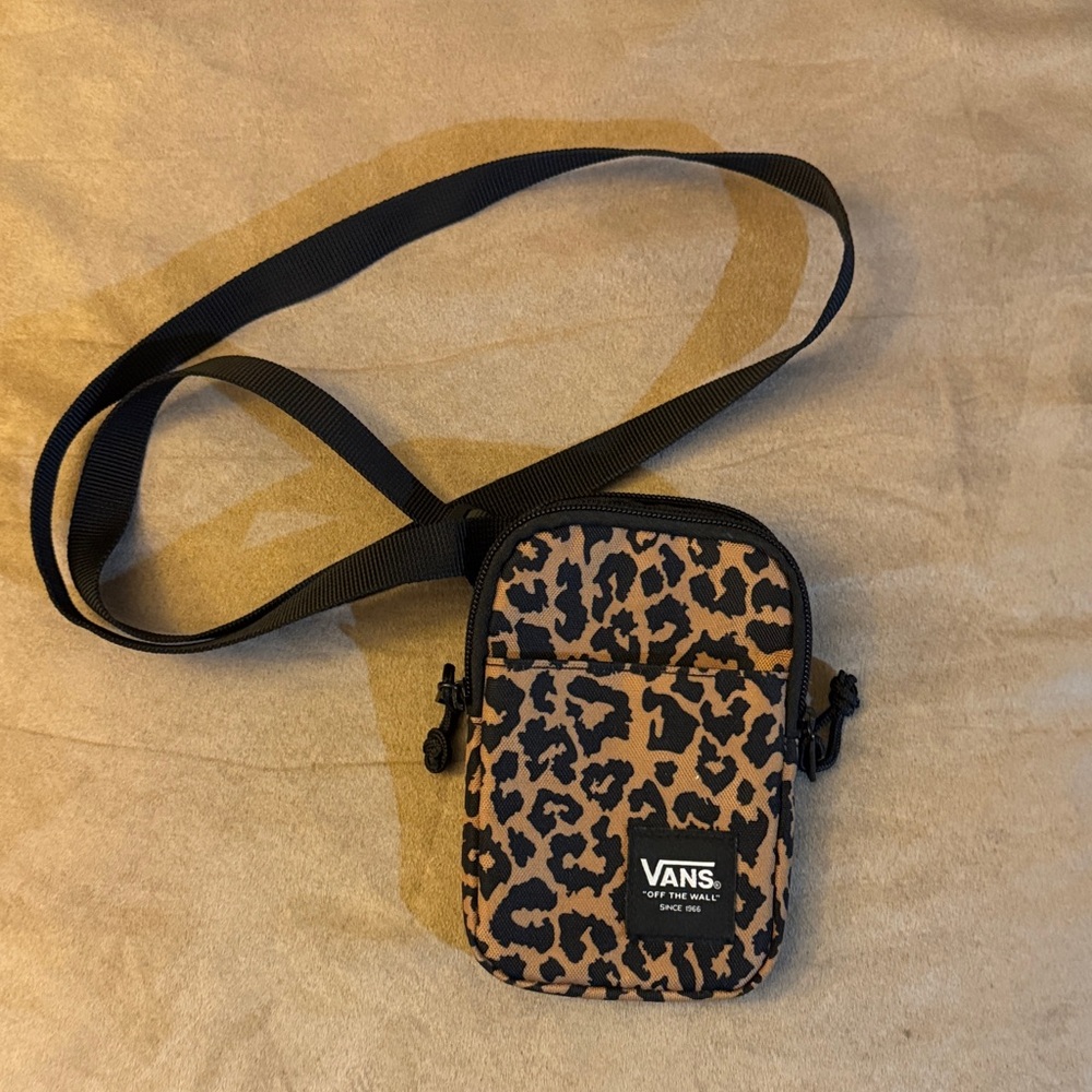 Vans Brown Leopard Print Crossbody Bag